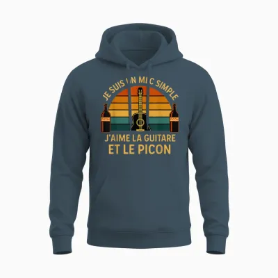 Picon Guitar Aperitif – Gift Idea for Guitarist Man Unisex Hoodie - Dark Heather