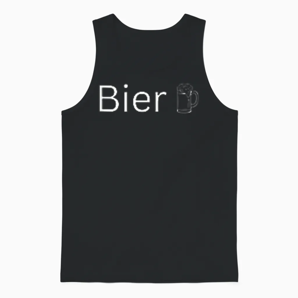 Bier Logo Simple Unisex Tank Top in Black