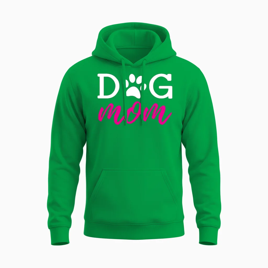Dog Mom Unisex Hoodie in Irish Green