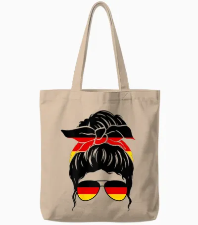 Deutsches Mädchen Deutschland Deutsche Flagge Stolze Deutsche Frau Tote Bags - Natural