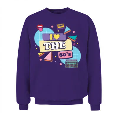 80s Retro Unisex Sweatshirt - Purple