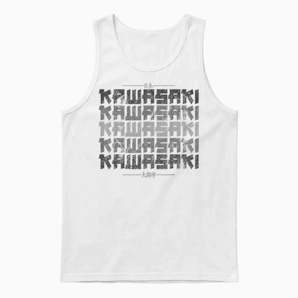 Kawasaki City Retro 90er Japan Aesthetics 80er Kawasaki Unisex Tank Top in White