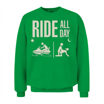 Funny Snowmobile Snowmobiling Unisex Sweatshirt - Irish Green