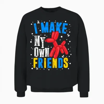 Balloon Animal Make Own Friends Twisting Dog Unisex Sweatshirt - Black