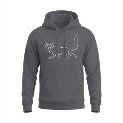 Fox Unisex Hoodie - Charcoal