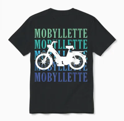 Moped Mob Mobeur Mopeds Boy Man Ritro Unisex T-Shirt - Black