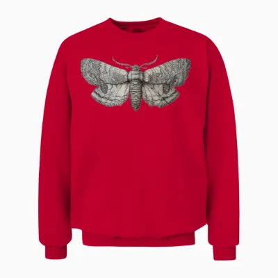 Butterfly Insects Vintage Unisex Sweatshirt - Red