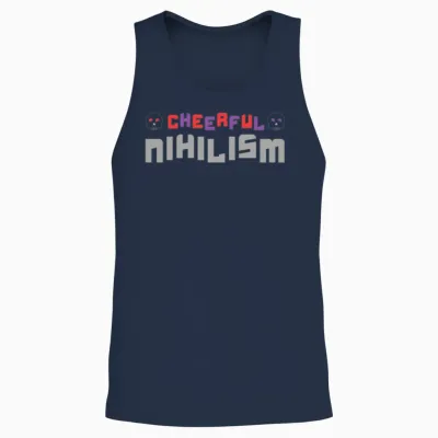 Cheerful Nihilism Unisex Tank Top - Navy