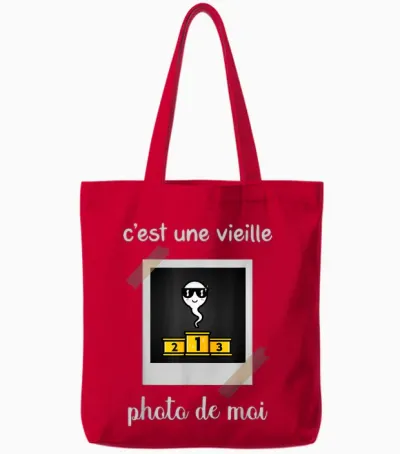 C’est Une Vieille Photo De Moi Humour Original Drôle Homme Tote Bags - Red