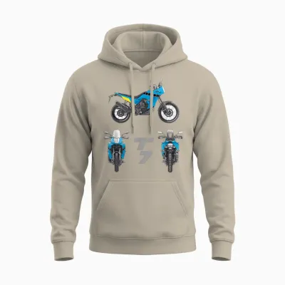 Tenere 700 T7 Adventure Vintage Bike Enduro Shirt Motorcycle T-Shirt, Black, S Unisex Hoodie - Sand