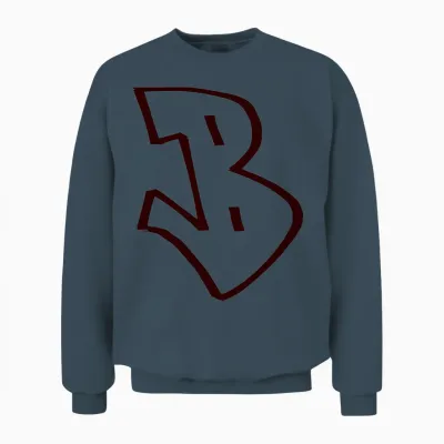 B Graffiti Bubble Letter Unisex Sweatshirt - Dark Heather
