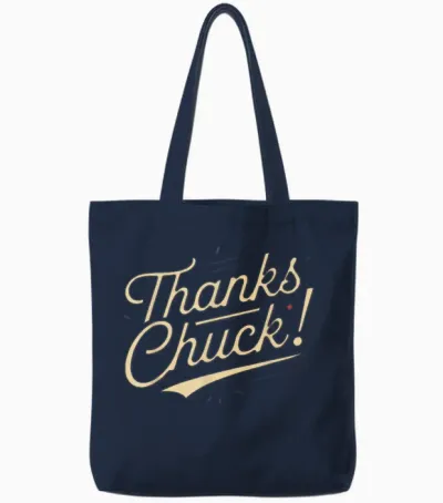 Danke Chuck Tote Bags - Navy