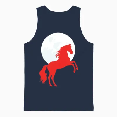 Horse Unisex Tank Top - Navy