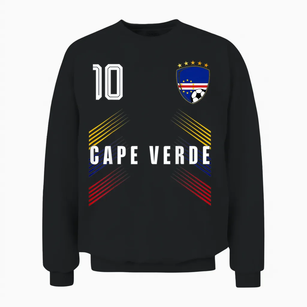 Cape Verde Flag Cape Verdean Pride Lovers Unisex Sweatshirt in Black