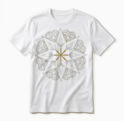 Star Design Unisex T-Shirt - White
