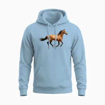 Horse Unisex Hoodie - Light Blue