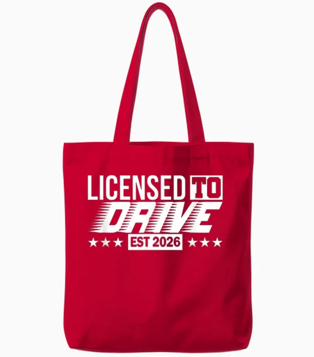 Driving Licence Test Passed Driving Test 2026 Tote Bags in Red