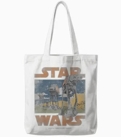 Star Wars At-At Walkers Vintage Tote Bags - White