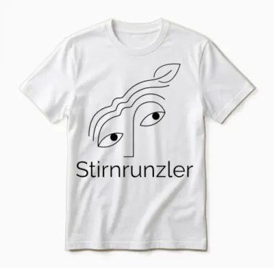 Stirnrunzler Leaf (black) Unisex T-Shirt - White