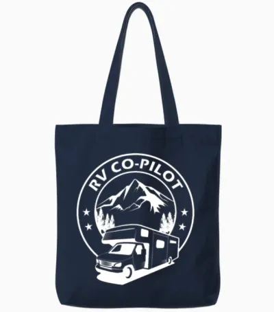 Rv Co-Pilot Funny Rv Gifts Rv Gift Ideas Tote Bags - Navy