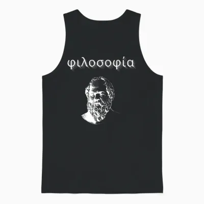 Greek Philosophy - Socrates Unisex Tank Top - Black