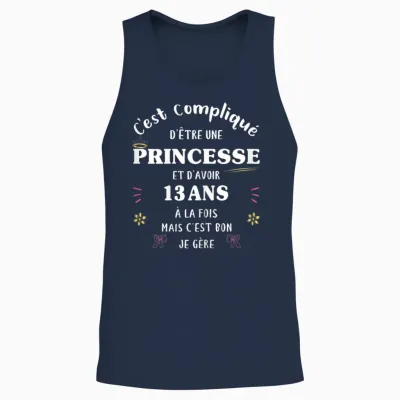 Birthday Gift 13 Year Old Girl Funny Gift 13 Year Old Girl Unisex Tank Top - Navy