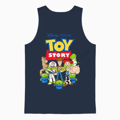 Disney Pixar Toy Story Buzz Woody Jessie Graphic Unisex Tank Top - Navy