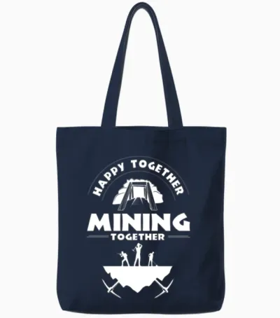 Gold Mining Miner Tote Bags - Navy