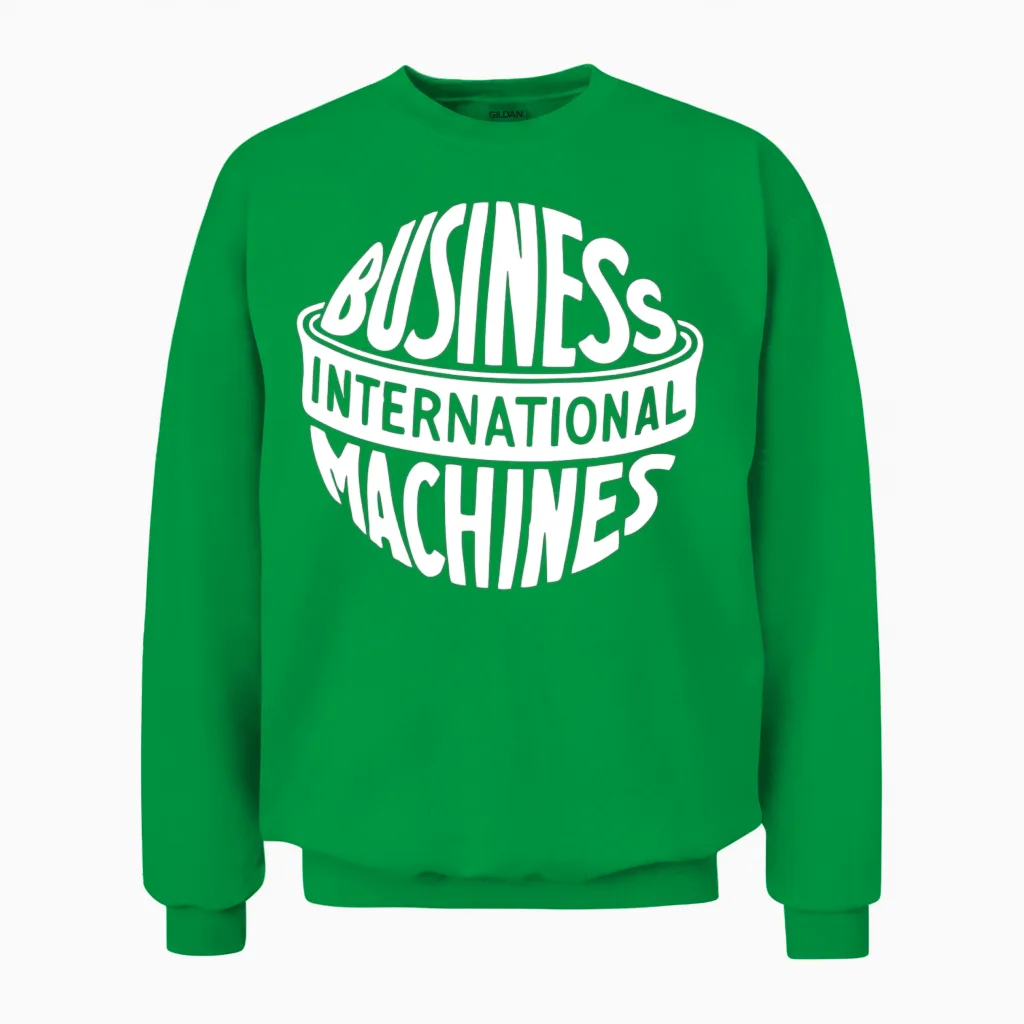 Vintage Ibm Logo Unisex Sweatshirt in Irish Green