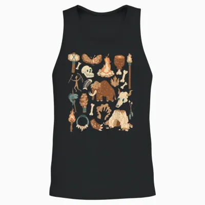 Stone Age T-Shirt, Black Unisex Tank Top - Black
