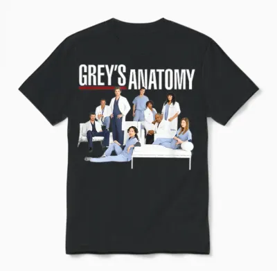 Grey's Anatomy Group with Logo Unisex T-Shirt - Black