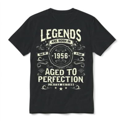 1956 Legends: Timeless Birthday Gift Unisex T-Shirt - Black