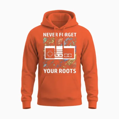 Retro Gamer Video Games Saying Unisex Hoodie - Orange
