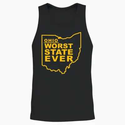 Ohio Worst State Ever Unisex Tank Top - Black