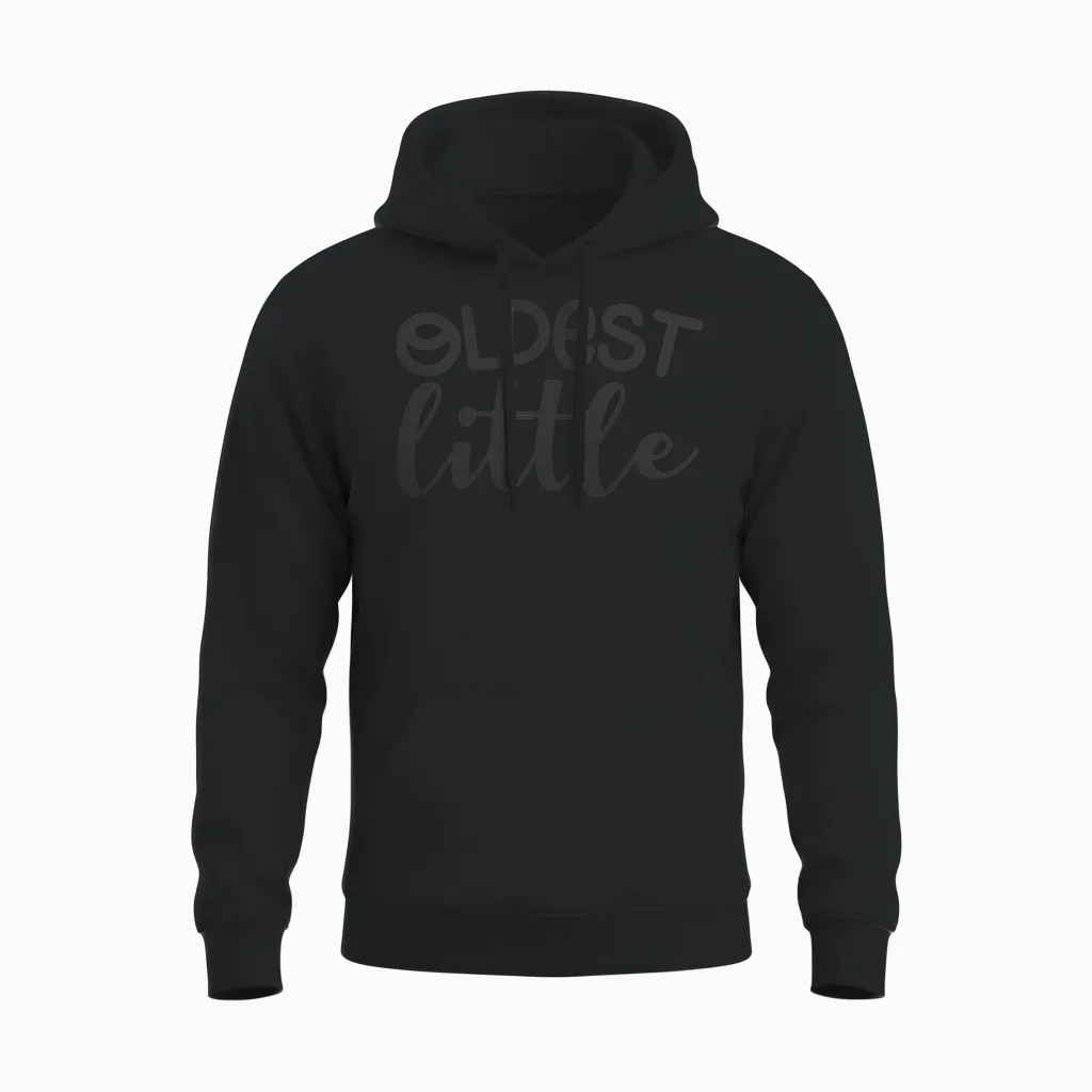 Oldest Little Unisex Hoodie in Black