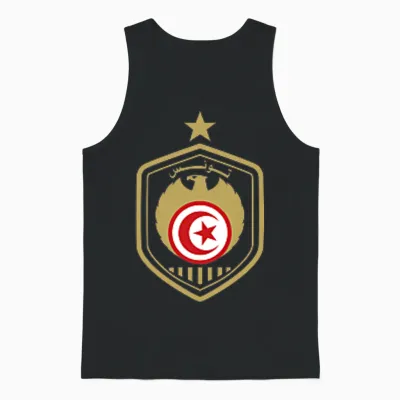 Aigles De Carthage Maillot équipe Foot Football Tunisie T-Shirt Haut De Gamme Unisex Tank Top - Black