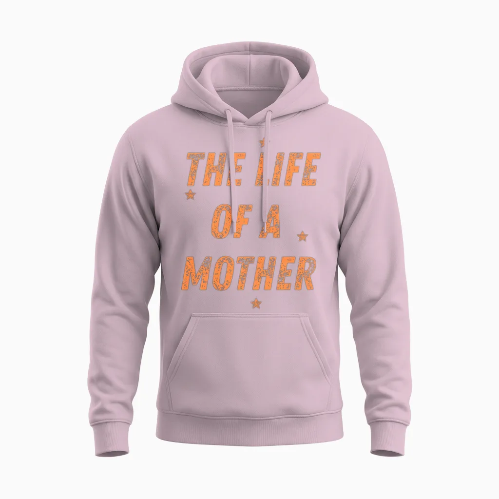 The Life of a Mother Showgirl Era Unisex Hoodie in Light Pink