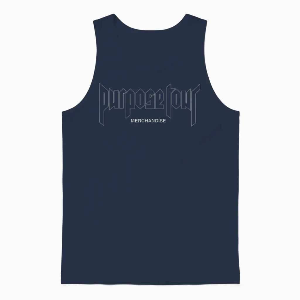 Offizielles Justin Bieber Purpose Tour Exclusive Cross Unisex Tank Top in Navy