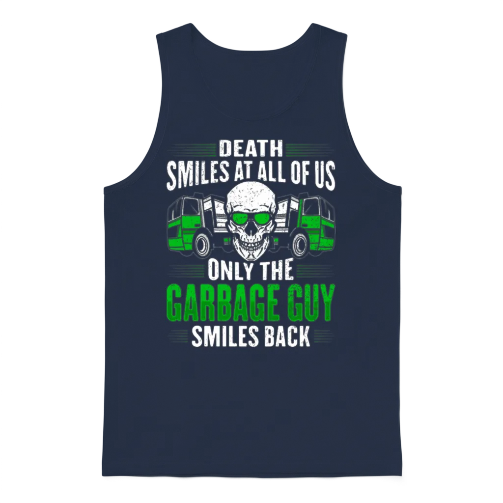 Garbage Truck Costume for a Garbage Guy Unisex Tank Top - Navy