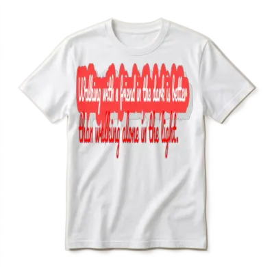 Walking with a Friend Unisex T-Shirt - White