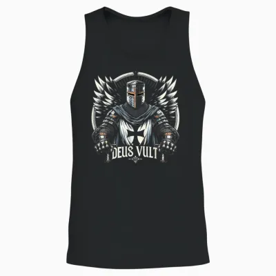 Deus Vult Kreuzritter Tempelritter Unisex Tank Top - Black
