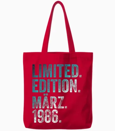 40. Geburtstag Mann 40 Jahre Limited Edition März 1986 Tote Bags - Red