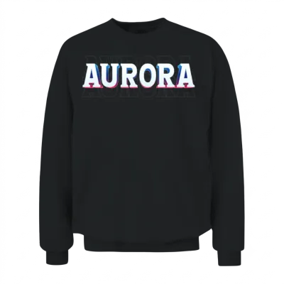 Retro - Aurora Unisex Sweatshirt - Black