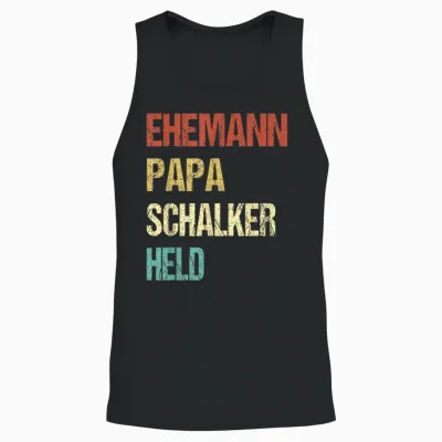Schalke Gelsenkirchen Fans Schalker Ehemann Papa Held Unisex Tank Top - Black