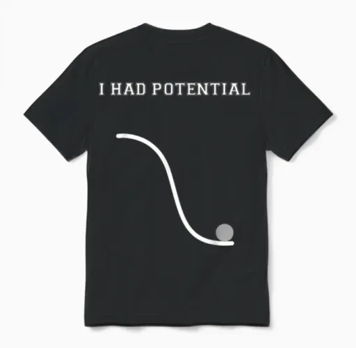 Retro-Physik-Witz Unisex T-Shirt in Black