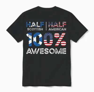 Born Scottish Scotland American Usa Citizenship Unisex T-Shirt - Black