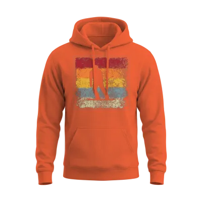 Snowboarding Retro Unisex Hoodie - Orange