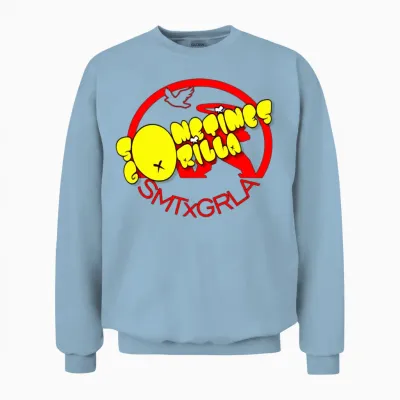 Bubble Letters Unisex Sweatshirt - Light Blue
