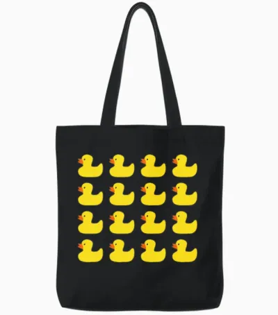Rubber Ducks Tote Bags - Black