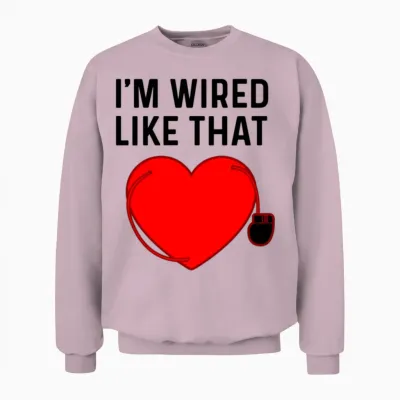 Pacemaker Icd Heart Attack Survivor Unisex Sweatshirt - Light Pink